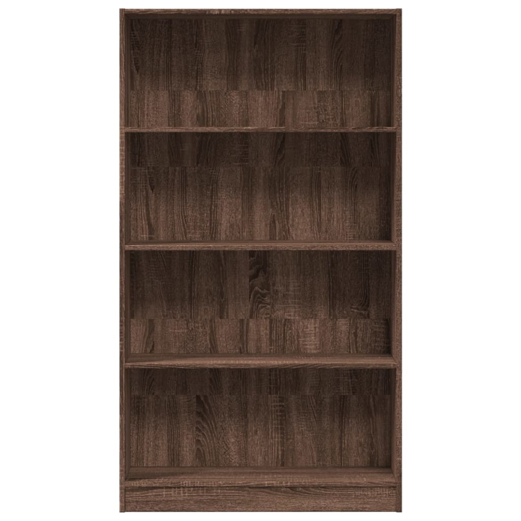 vidaXL Bookcase Brown Oak 80x24x143 cm Engineered Wood 4