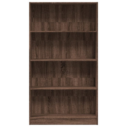 vidaXL Bookcase Brown Oak 80x24x143 cm Engineered Wood 4