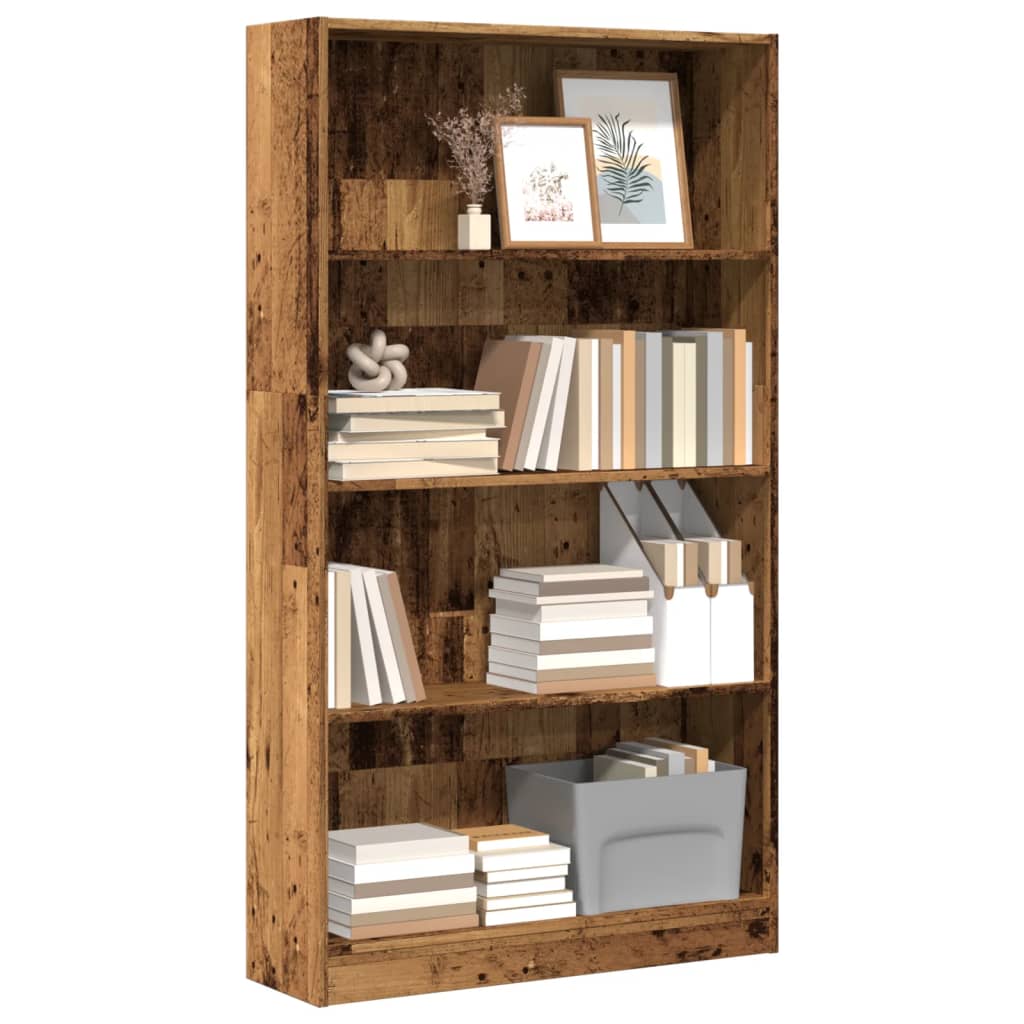 vidaXL Bookcase Old Wood 80x24x143 cm Engineered Wood 1