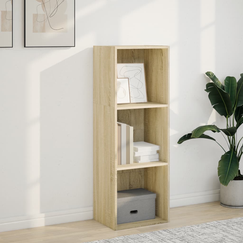 vidaXL Bookcase Sonoma Oak 40x30x114 cm Engineered Wood 3