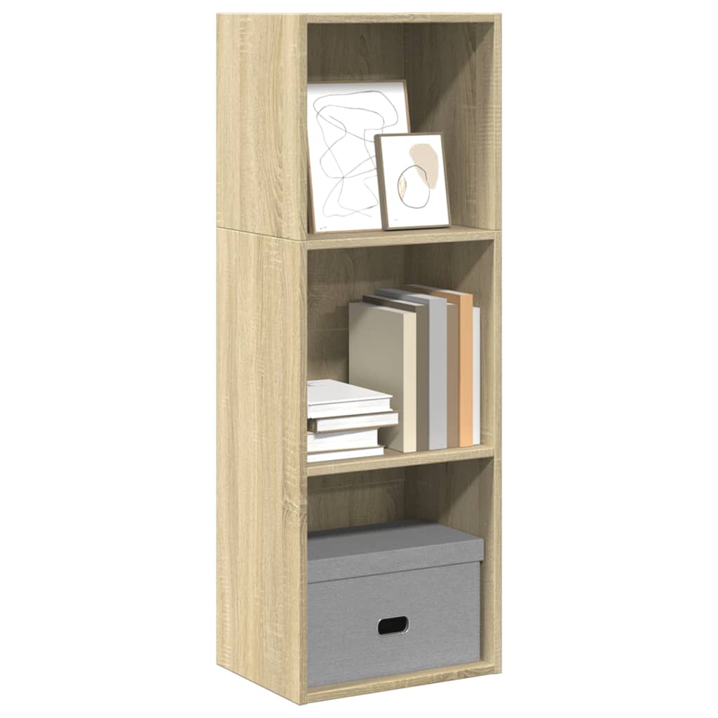 vidaXL Bookcase Sonoma Oak 40x30x114 cm Engineered Wood 1