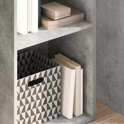 vidaXL Bookcase Concrete Grey 40x30x152 cm Engineered Wood 3