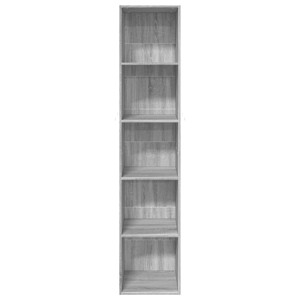 vidaXL Bookcase Grey Sonoma 40x30x189 cm Engineered Wood 4