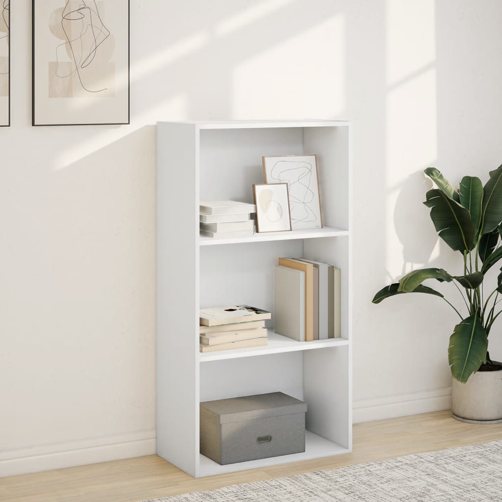 vidaXL Bookcase White 60x30x114 cm Engineered Wood 3