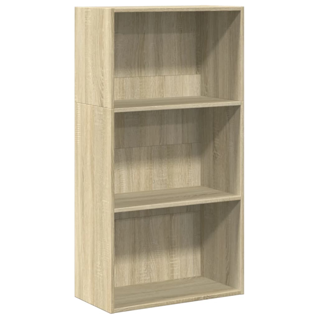 vidaXL Bookcase Sonoma Oak 60x30x114 cm Engineered Wood 2
