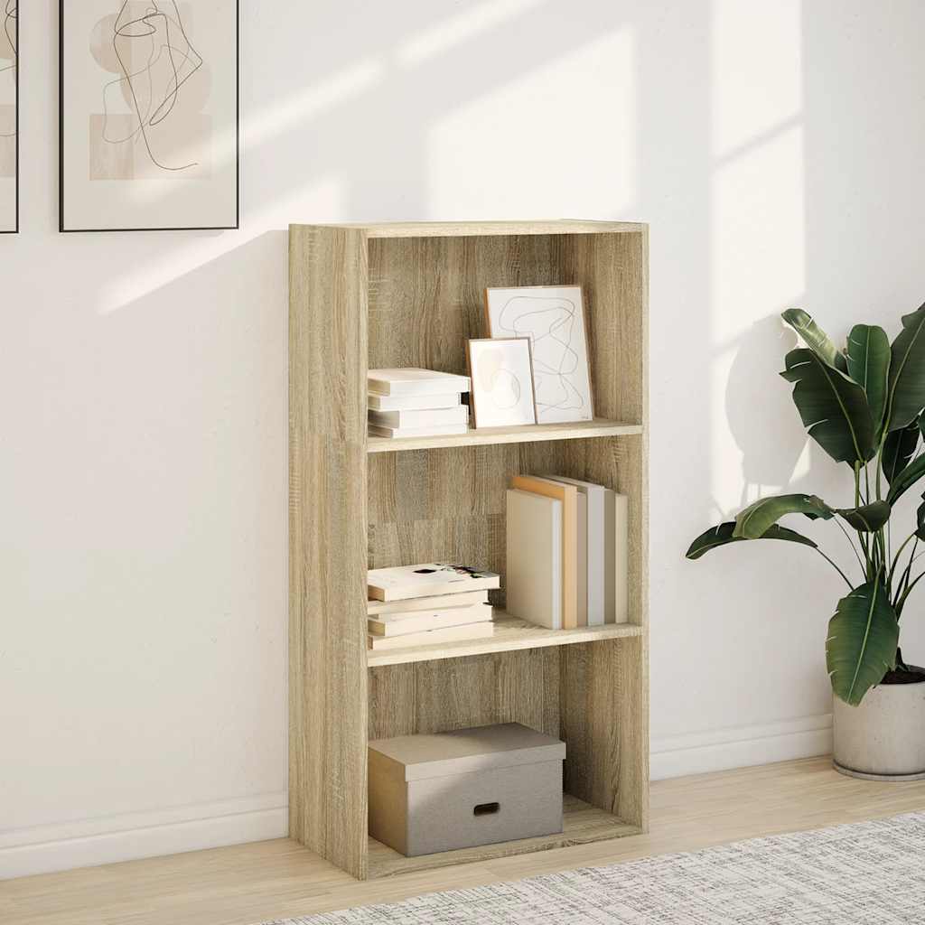 vidaXL Bookcase Sonoma Oak 60x30x114 cm Engineered Wood 3