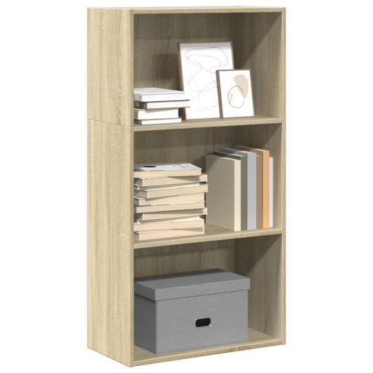 vidaXL Bookcase Sonoma Oak 60x30x114 cm Engineered Wood 1