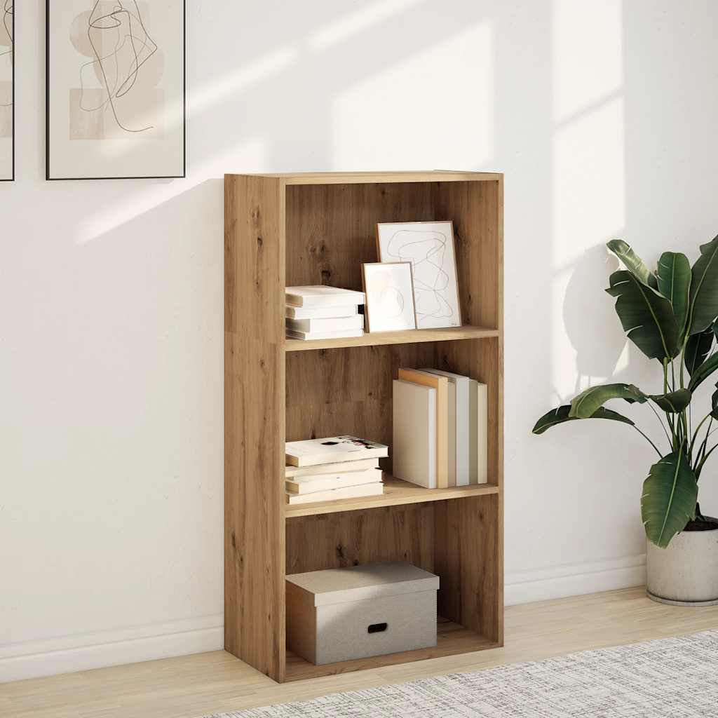 vidaXL Bookcase Artisian Oak 60x30x114 cm Engineered Wood 3