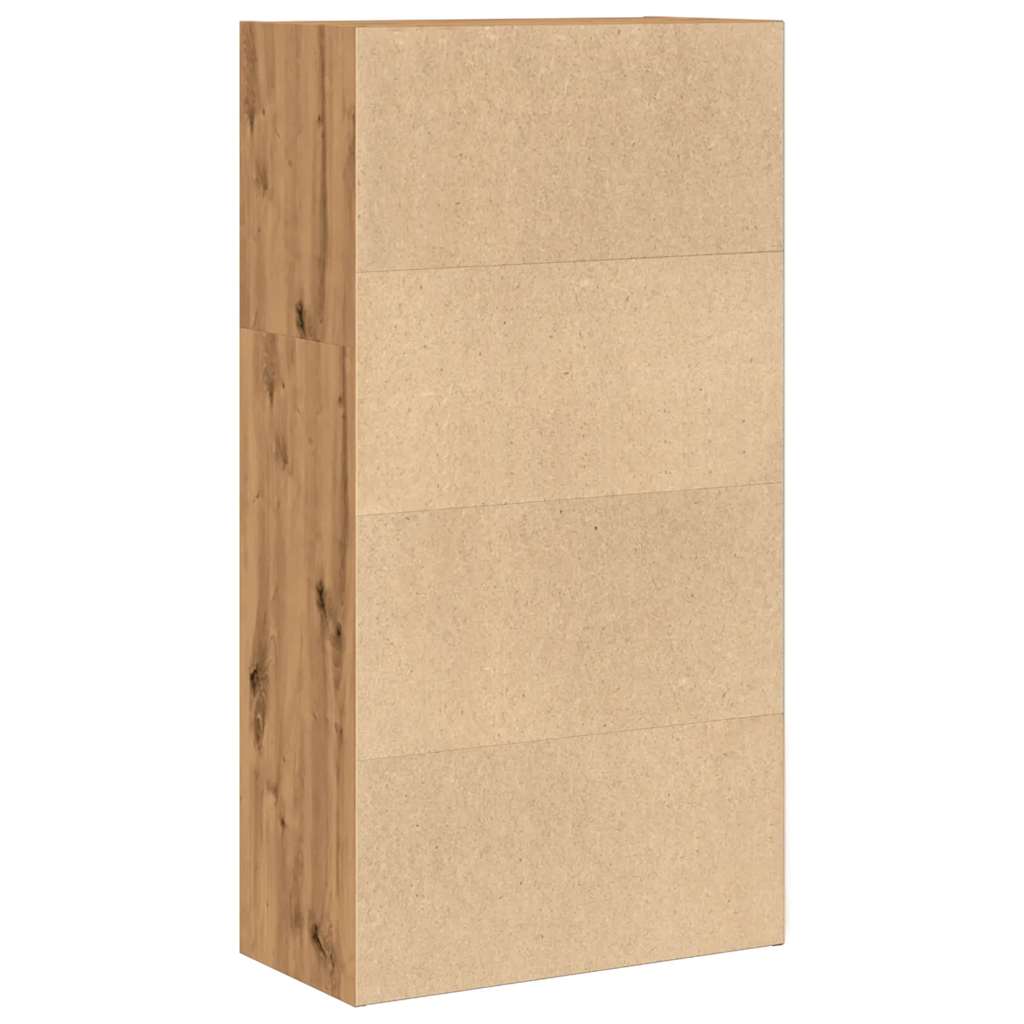 vidaXL Bookcase Artisian Oak 60x30x114 cm Engineered Wood 5