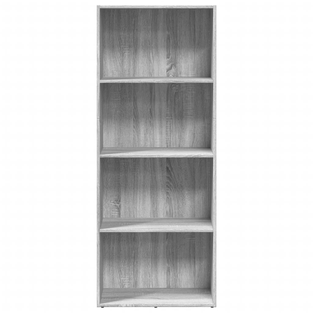 vidaXL Bookcase Grey Sonoma 60x30x152 cm Engineered Wood 4