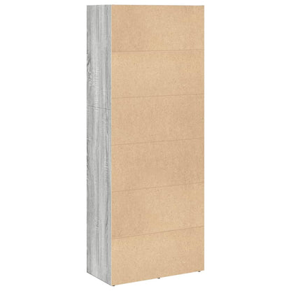 vidaXL Bookcase Grey Sonoma 60x30x152 cm Engineered Wood 5