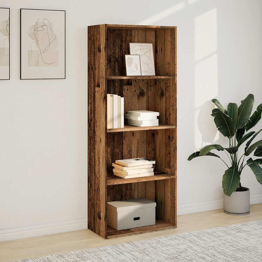 vidaXL Bookcase Old Wood 60x30x152 cm Engineered Wood 3