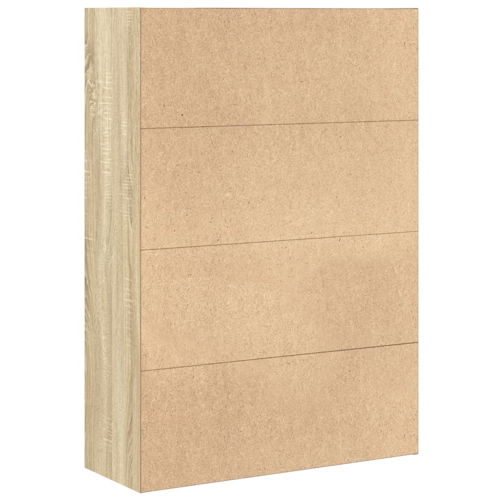 vidaXL Bookcase Sonoma Oak 80x30x114 cm Engineered Wood 5