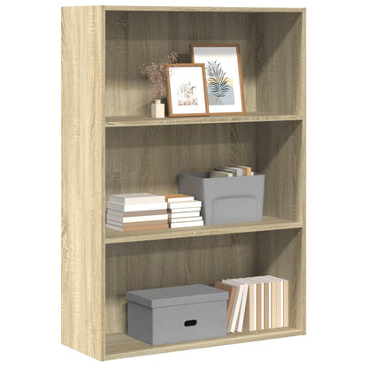 vidaXL Bookcase Sonoma Oak 80x30x114 cm Engineered Wood 1