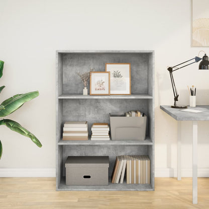 vidaXL Bookcase Concrete Grey 80x30x114 cm Engineered Wood 3