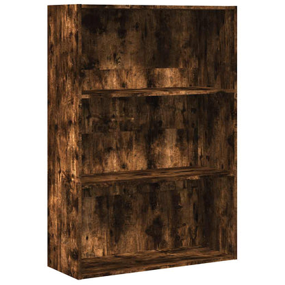 vidaXL Bookcase Smoked Oak 80x30x114 cm Engineered Wood 2