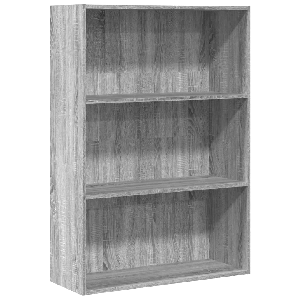 vidaXL Bookcase Grey Sonoma 80x30x114 cm Engineered Wood 2