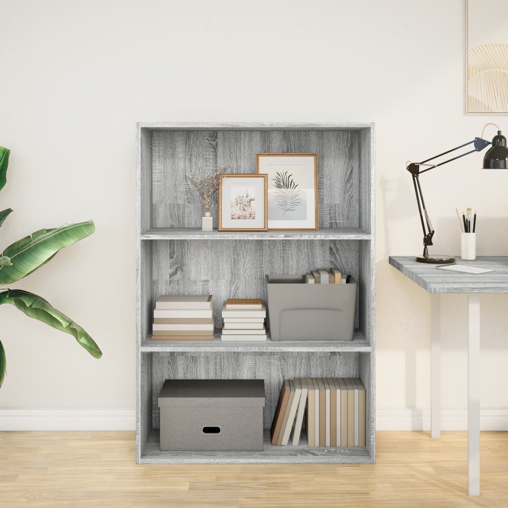 vidaXL Bookcase Grey Sonoma 80x30x114 cm Engineered Wood 3