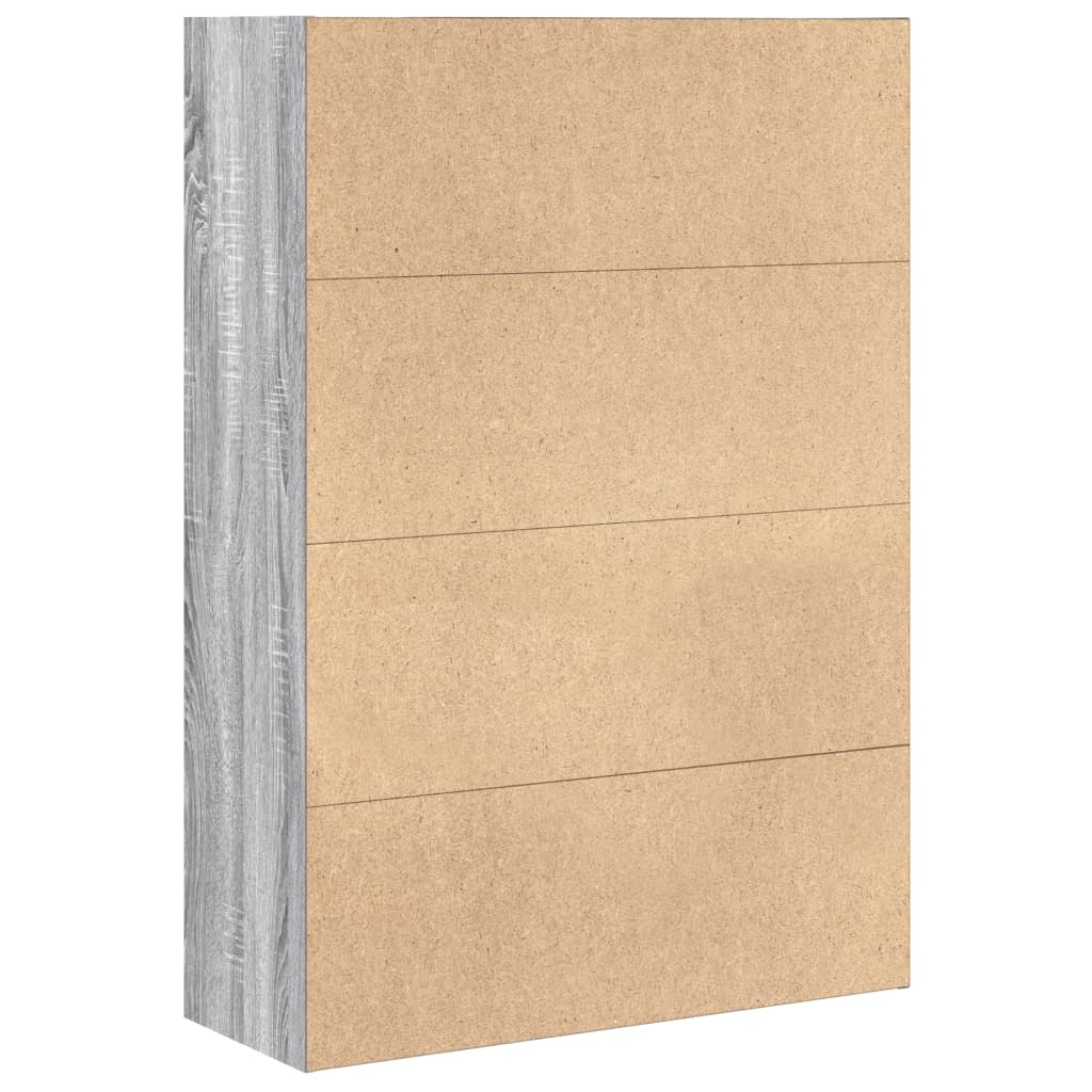 vidaXL Bookcase Grey Sonoma 80x30x114 cm Engineered Wood 5