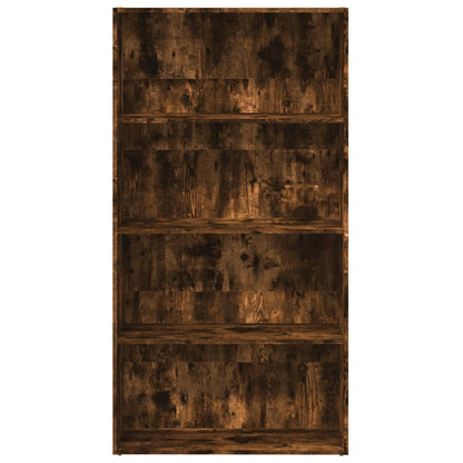 vidaXL Bookcase Smoked Oak 80x30x152 cm Engineered Wood 4