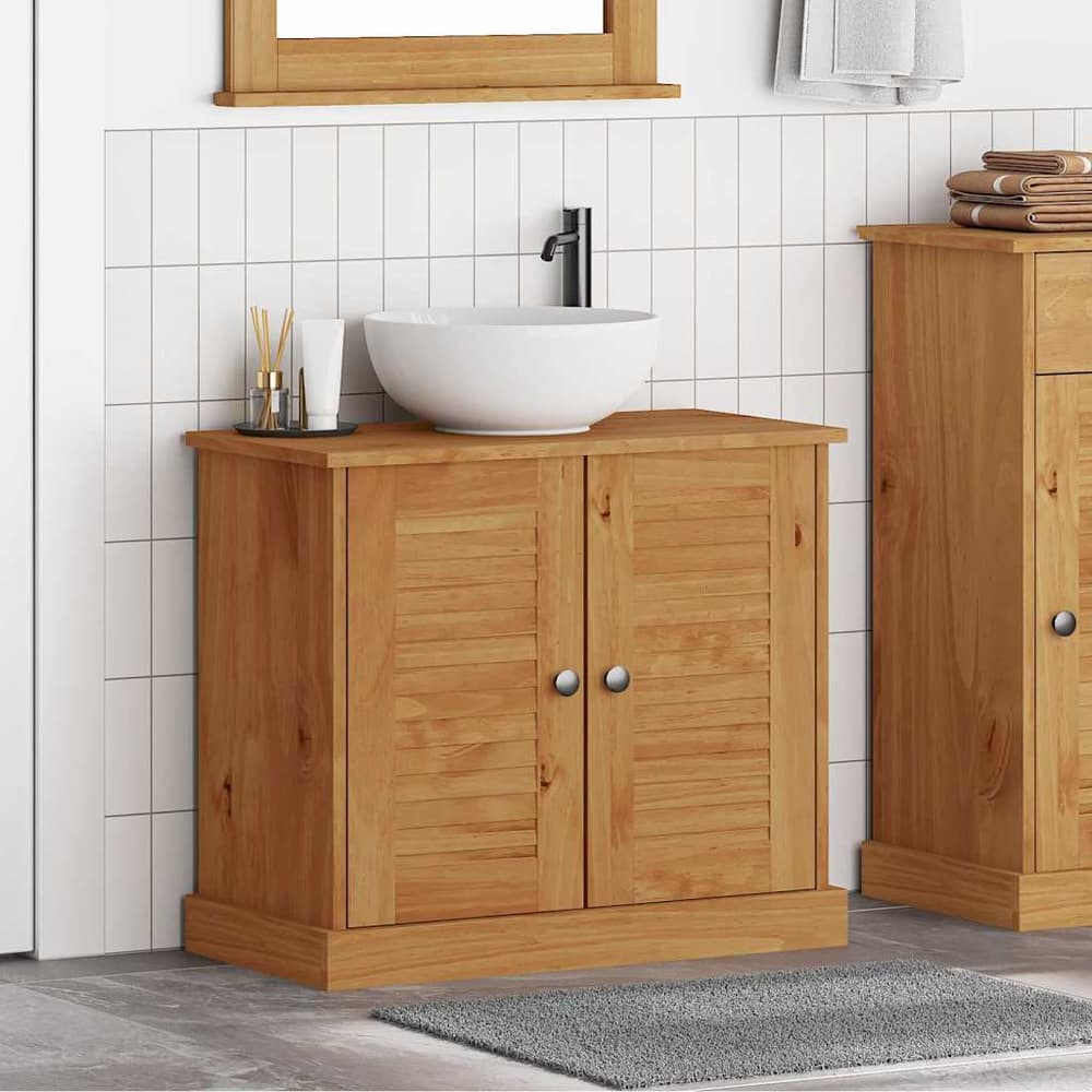Sink cabinet VIGO Brown and 68 x 34 x 59 cm Honey brown