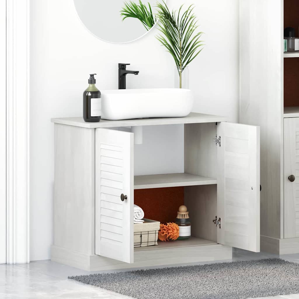 vidaXL Sink cabinet VIGO White and Antique White 68 x 34 x 59 cm 4