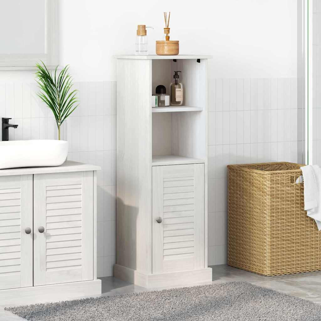 vidaXL Bathroom Cabinet VIGO White and Antique White 37 x 34 x 110 cm 1