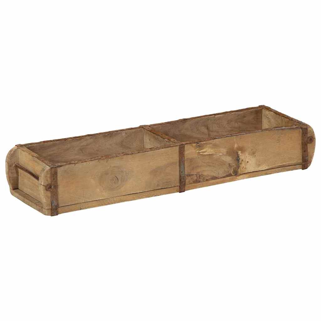 vidaXL Tray 4 pcs Brown 57 x 15 x 9 cm Solid Reclaim Wood 2
