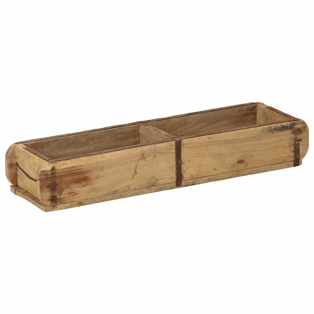 vidaXL Tray 4 pcs Brown 57 x 15 x 9 cm Solid Reclaim Wood 3