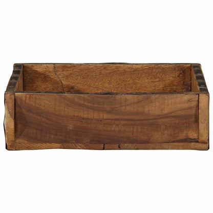 vidaXL Tray 4 pcs Brown 29 x 31 x 10 cm Solid Reclaim Wood 5
