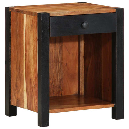 vidaXL Bedside Cabinet Brown 40 x 35 x 50 cm Solid Acacia Wood 1