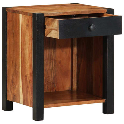 vidaXL Bedside Cabinet Brown 40 x 35 x 50 cm Solid Acacia Wood 2