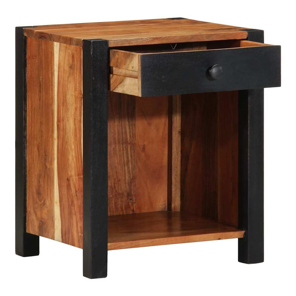 Bedside Cabinet Brown 40 x 35 x 50 cm Solid Acacia Wood 1