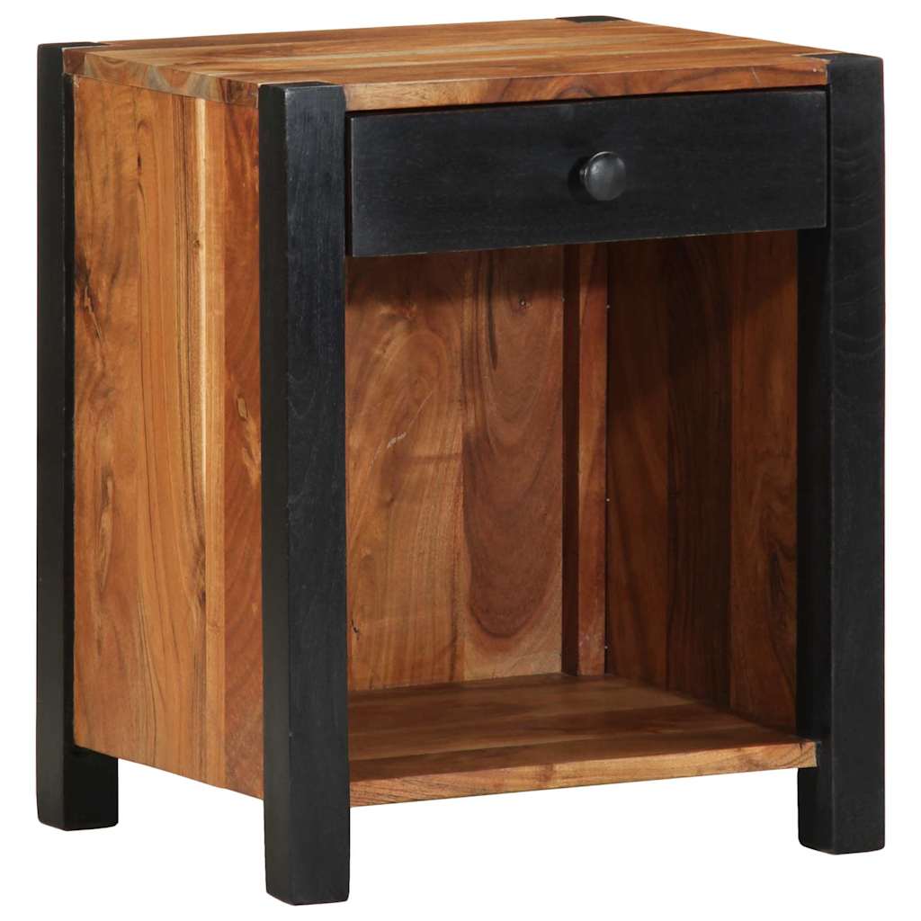 vidaXL Bedside Cabinet Brown 40 x 35 x 50 cm Solid Acacia Wood 3
