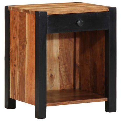 vidaXL Bedside Cabinet Brown 40 x 35 x 50 cm Solid Acacia Wood 4