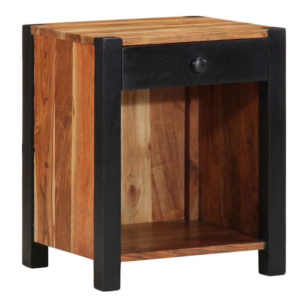 Bedside Cabinet Brown 40 x 35 x 50 cm Solid Acacia Wood 1