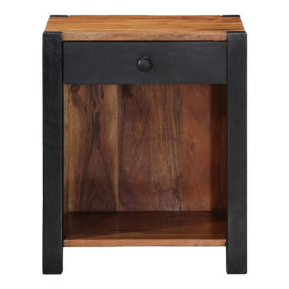 Bedside Cabinet Brown 40 x 35 x 50 cm Solid Acacia Wood 1