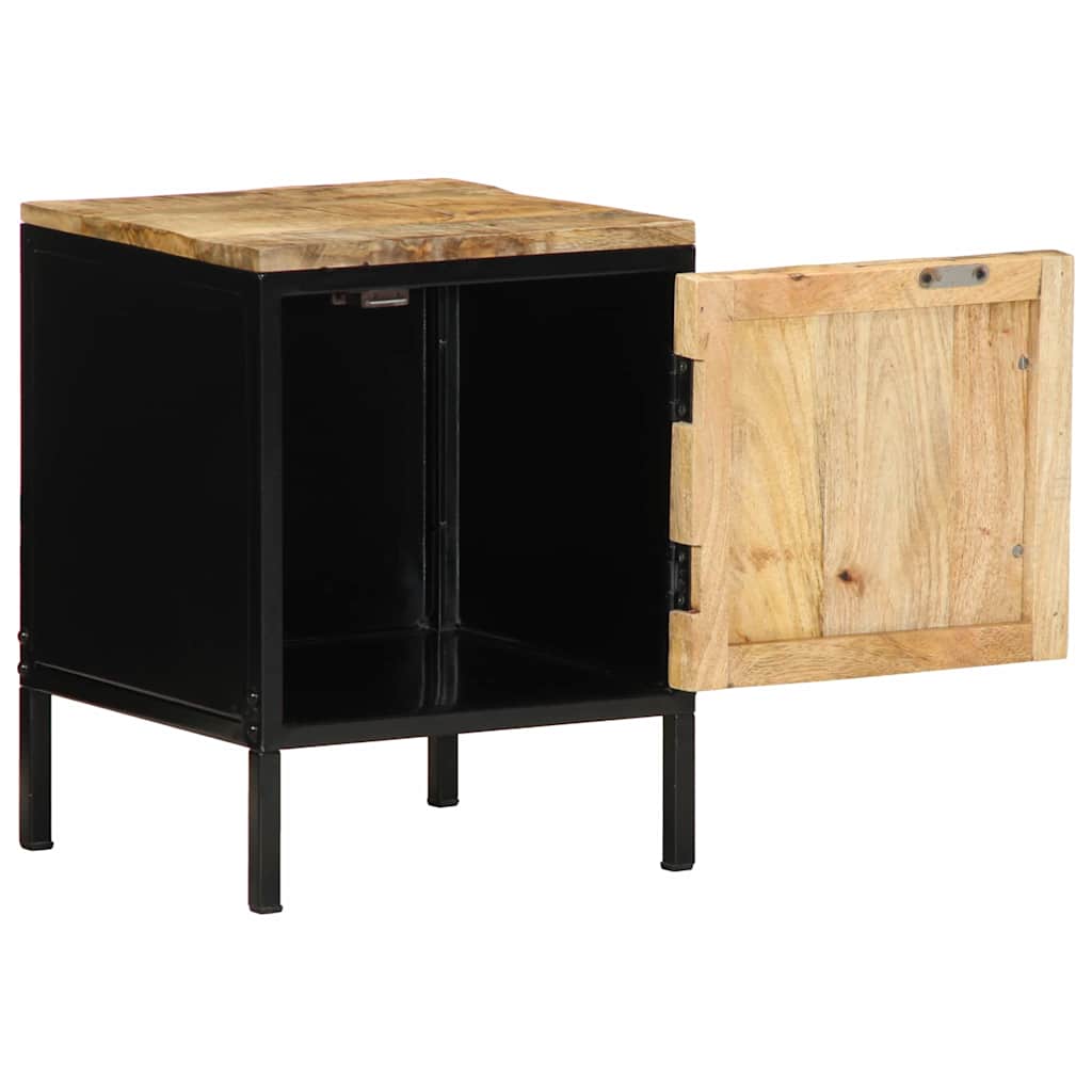 vidaXL Bedside Cabinet Brown and Black 30 x 30 x 40 cm 4