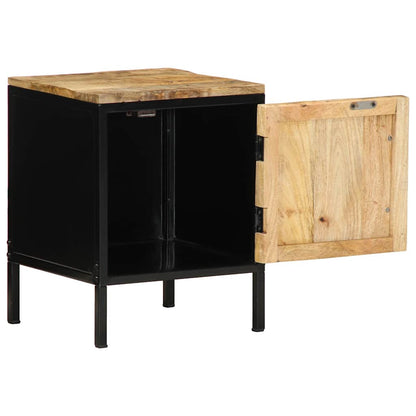 vidaXL Bedside Cabinet Brown and Black 30 x 30 x 40 cm 4