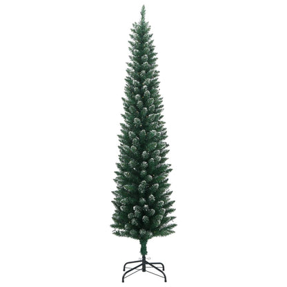 vidaXL Artificial Slim Christmas Tree 300 LEDs 180 cm 3
