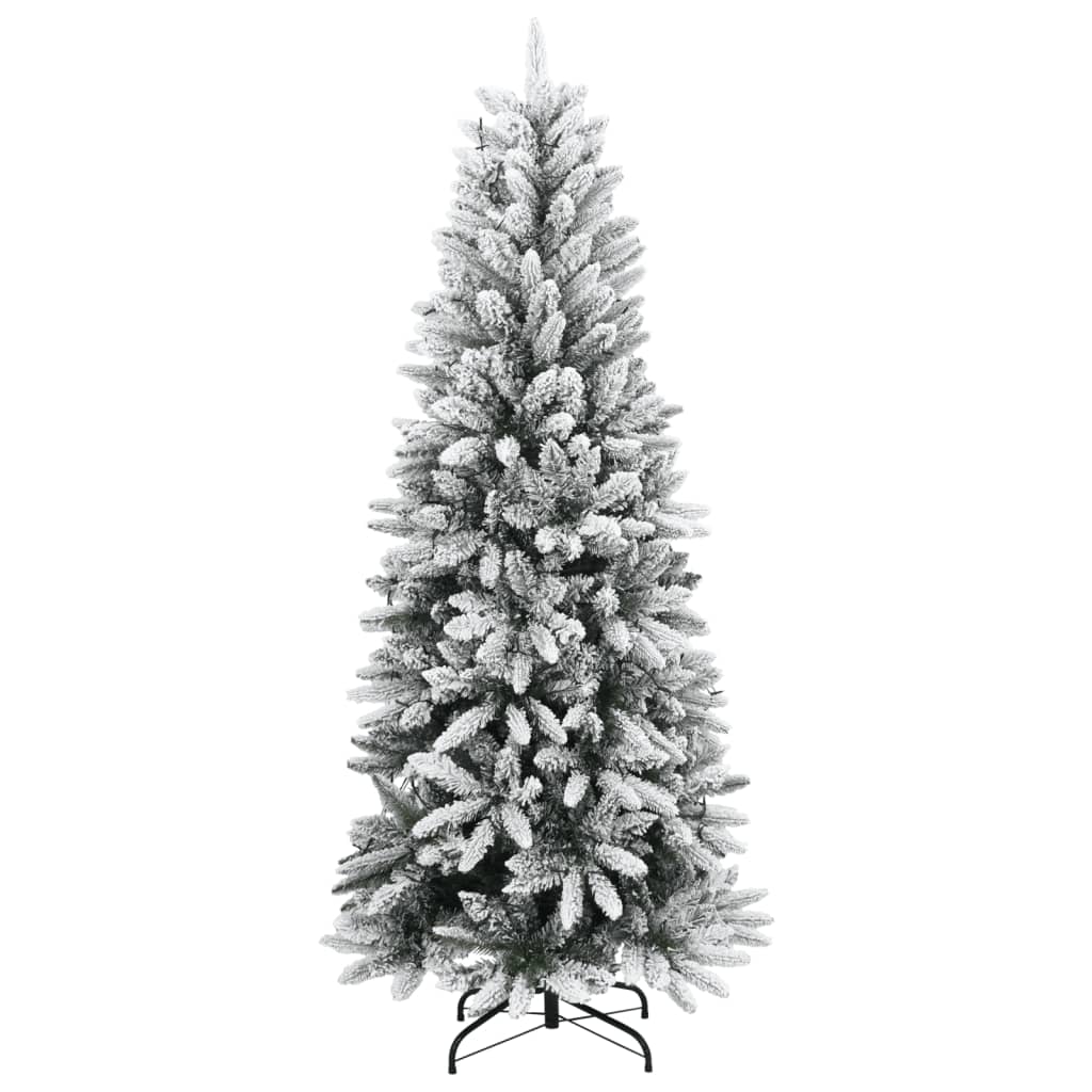 vidaXL Artificial Christmas Tree 150 LEDs and Flocked Snow 120 cm 3