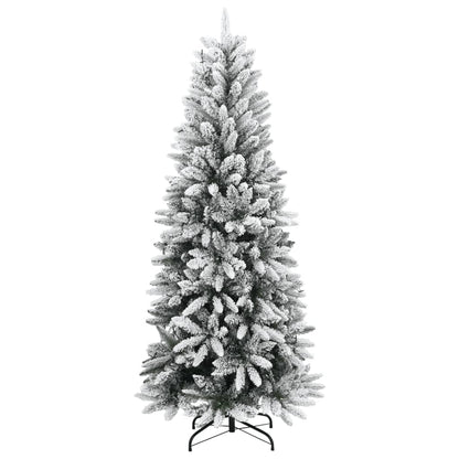 vidaXL Artificial Christmas Tree 150 LEDs and Flocked Snow 120 cm 3