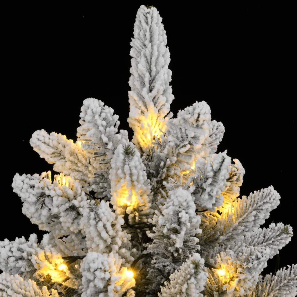 vidaXL Artificial Christmas Tree 150 LEDs and Flocked Snow 120 cm 5