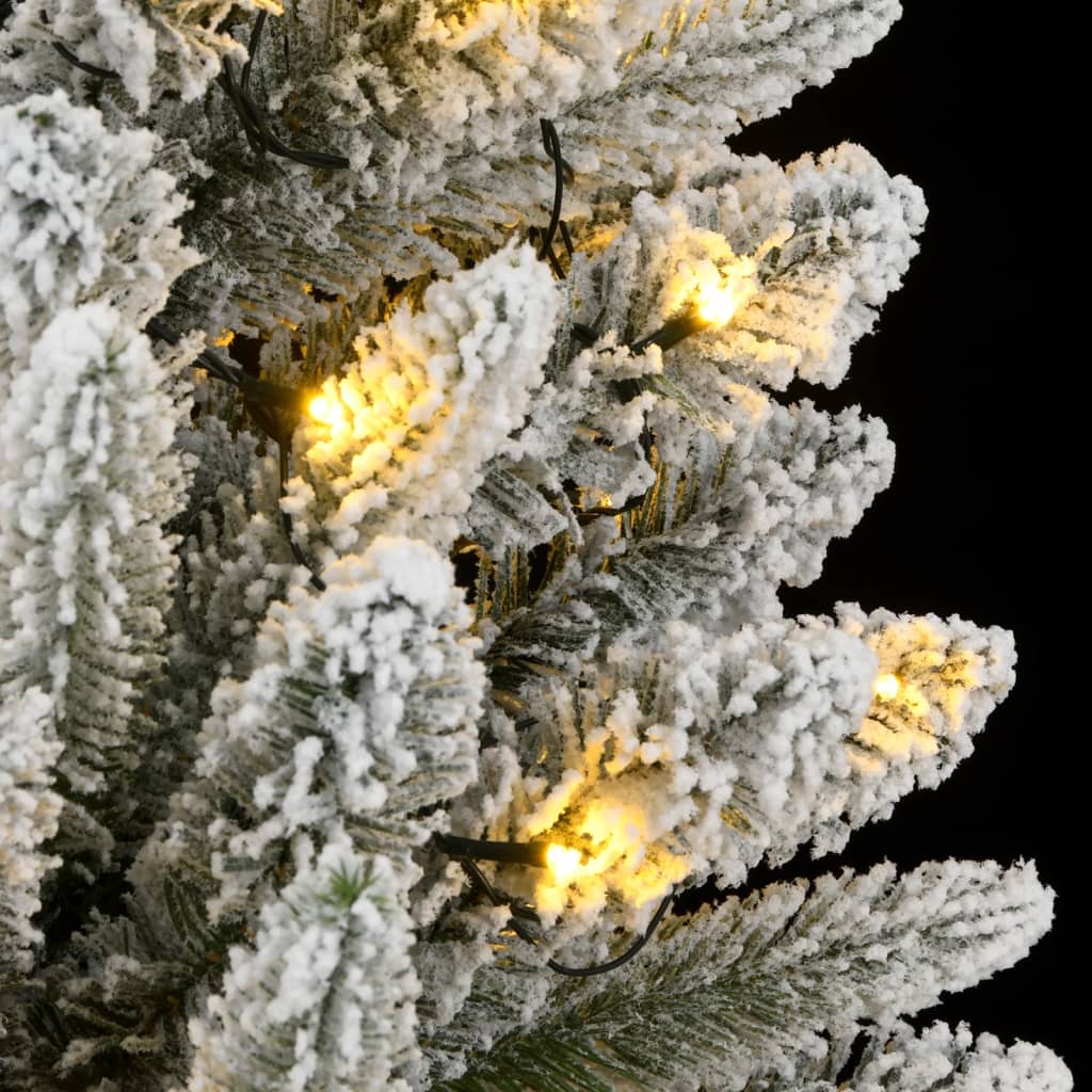 vidaXL Artificial Christmas Tree 150 LEDs and Flocked Snow 120 cm 6