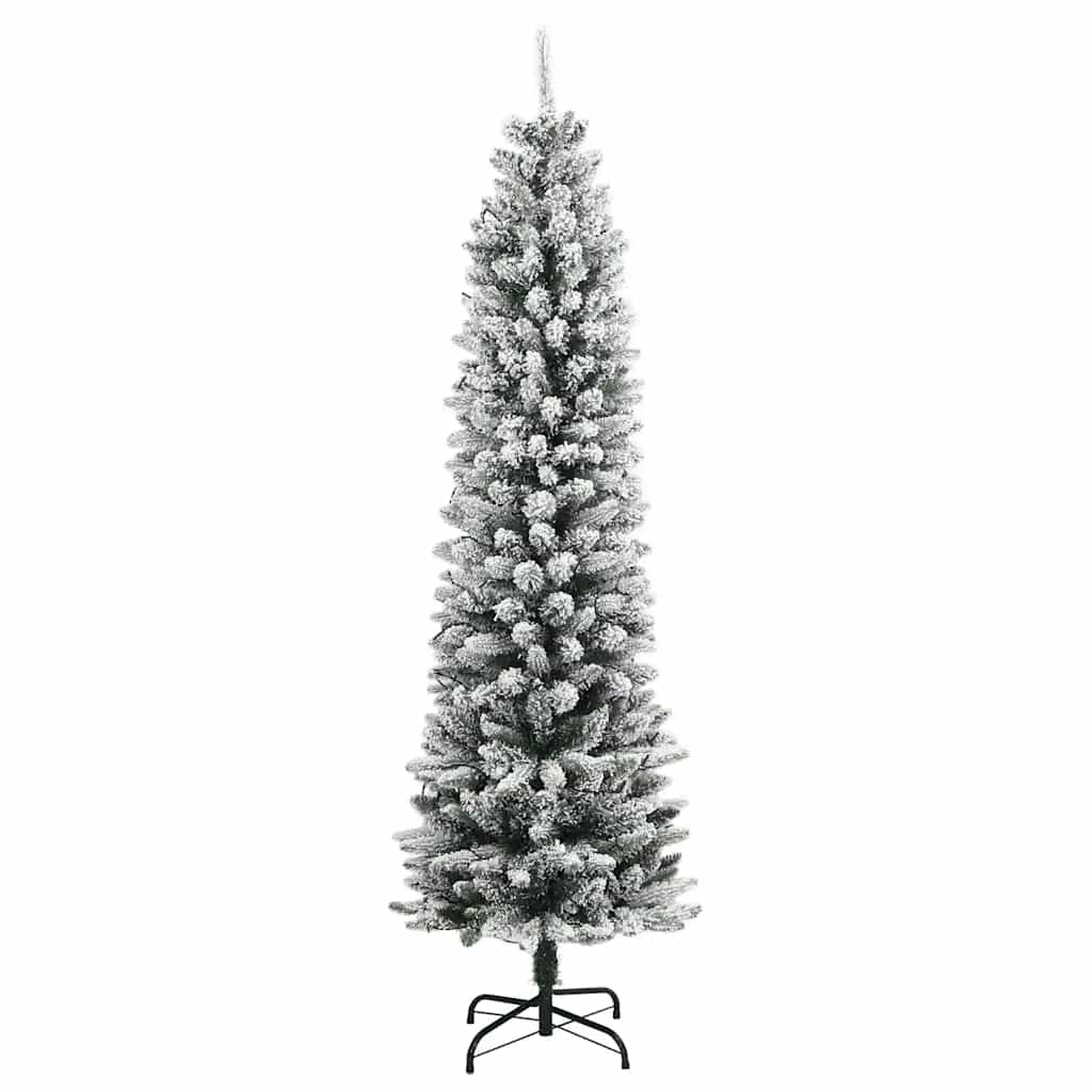 vidaXL Artificial Christmas Tree 150 LEDs and Flocked Snow 120 cm 3
