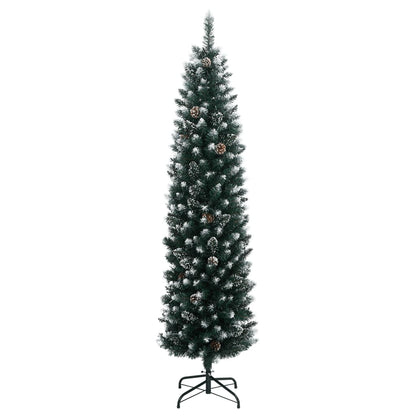 vidaXL Artificial Slim Christmas Tree 150 LEDs 120 cm 2
