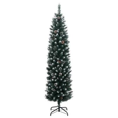 vidaXL Artificial Slim Christmas Tree 150 LEDs 150 cm 2