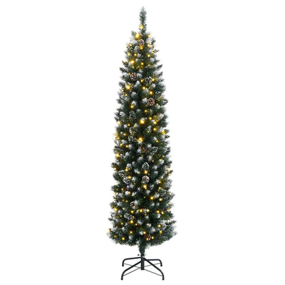 vidaXL Artificial Slim Christmas Tree 150 LEDs 150 cm 3