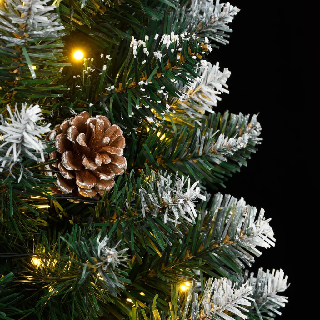 vidaXL Artificial Slim Christmas Tree 150 LEDs 150 cm 6