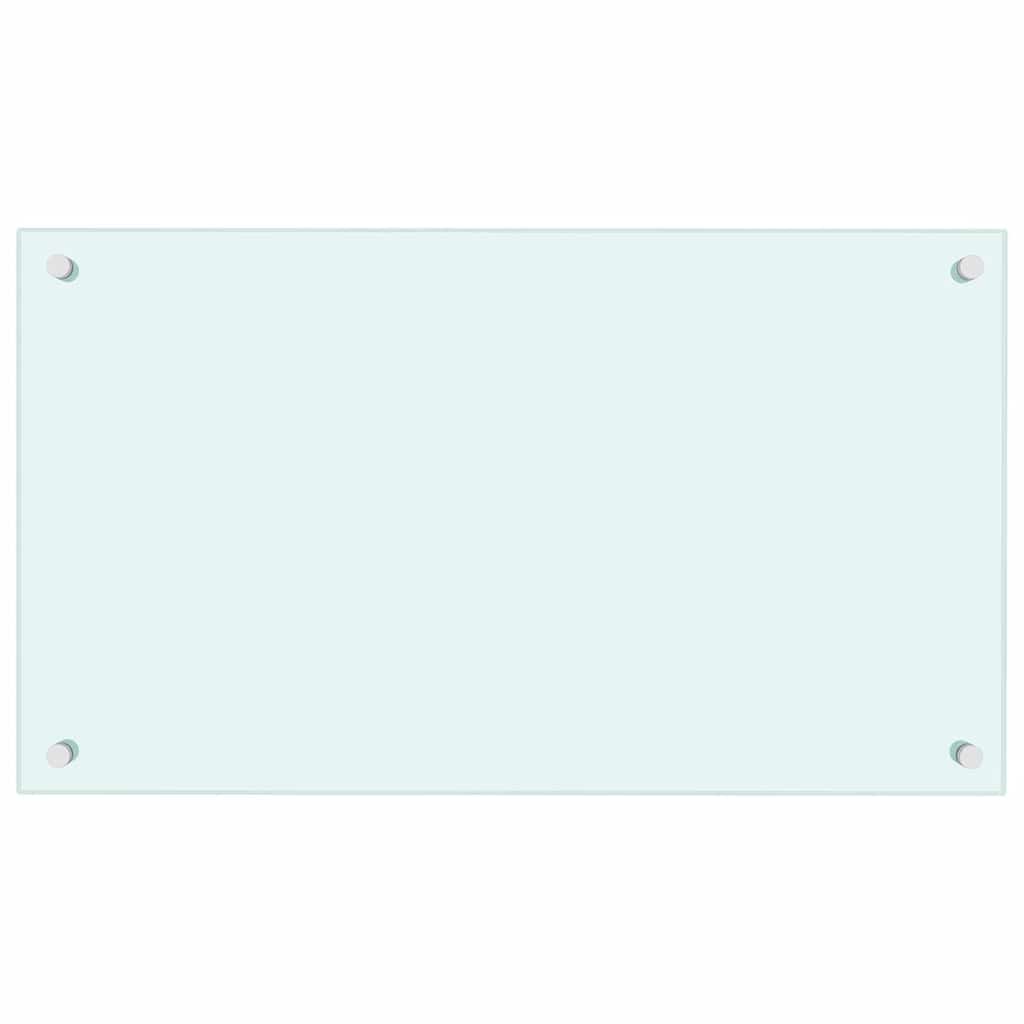 vidaXL Kitchen Backsplashes 2 pcs White 70x40 cm Tempered Glass 4